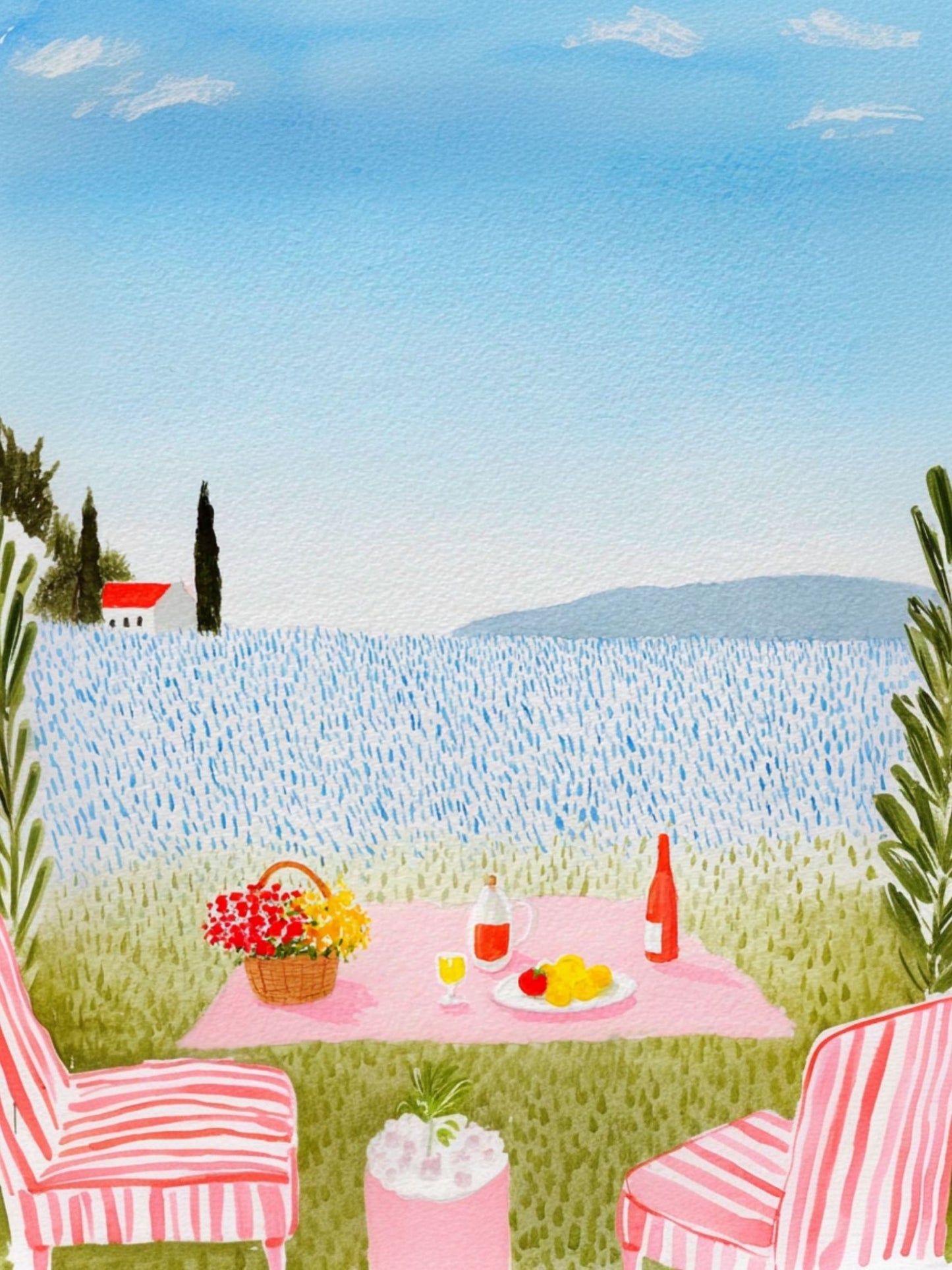 Outdoor Lunch -  Art Print