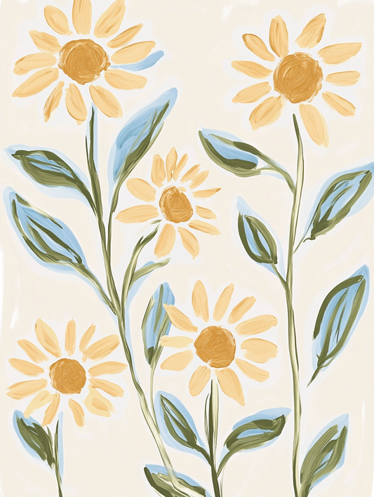 Painted Sunflower - Art Print