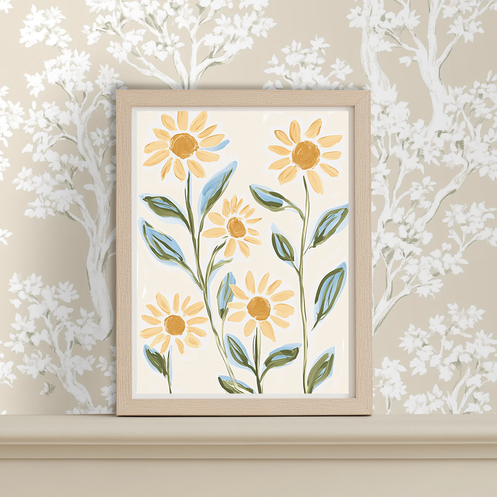 Painted Sunflower - Art Print