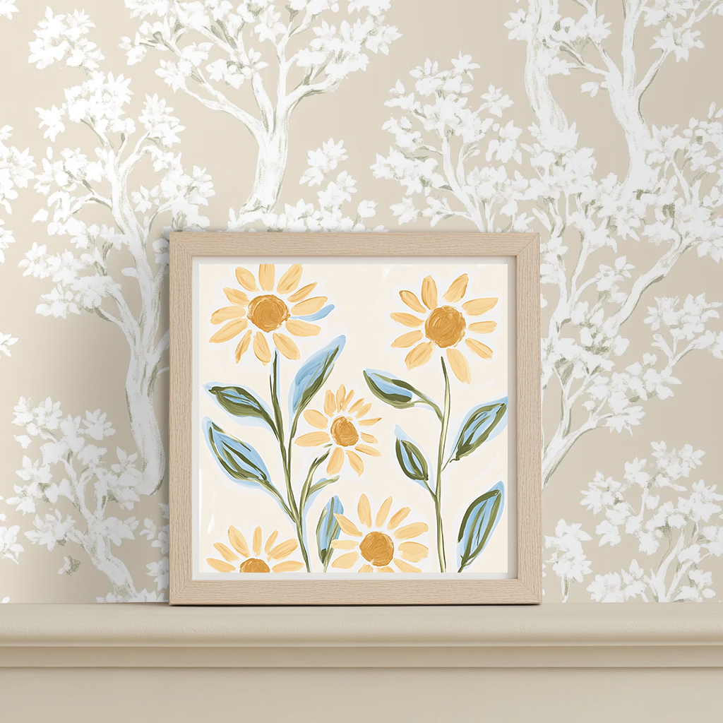 Painted Sunflower - Art Print