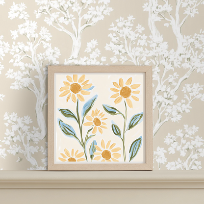 Painted Sunflower - Art Print