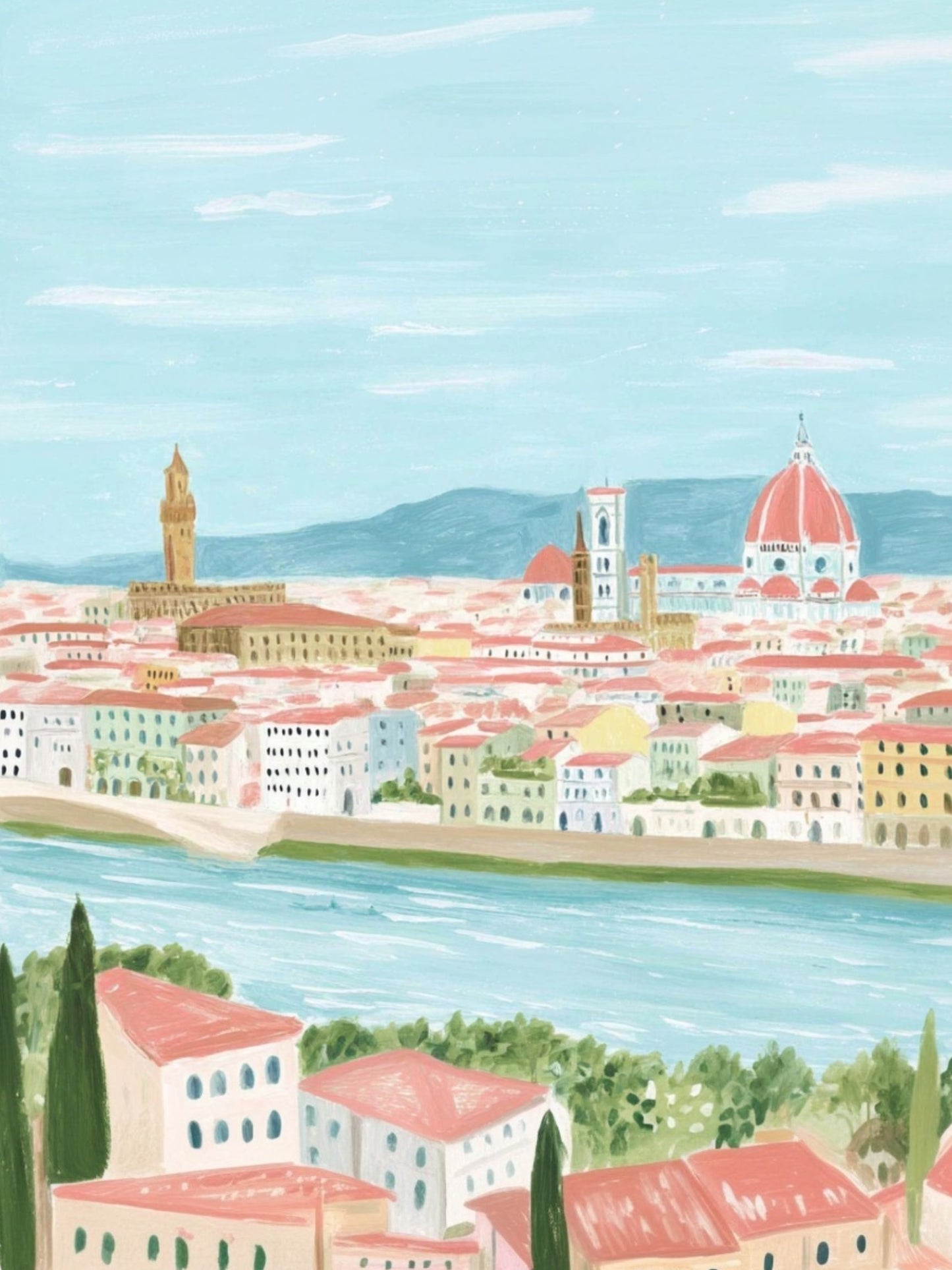 Painted in Florence -  Art Print