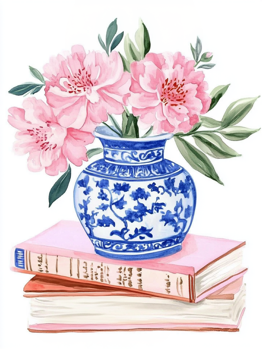 Peonies & Pages - Art Print