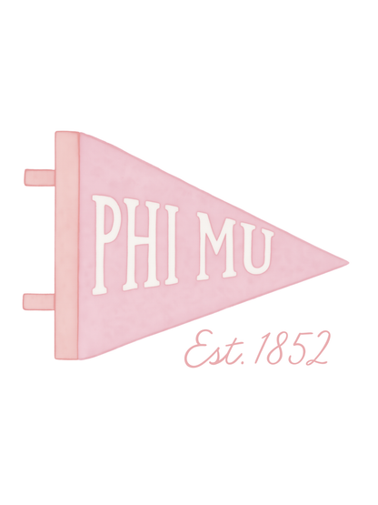 Phi Mu Flag - Art Print