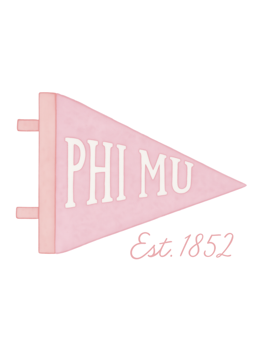 Phi Mu Flag - Art Print