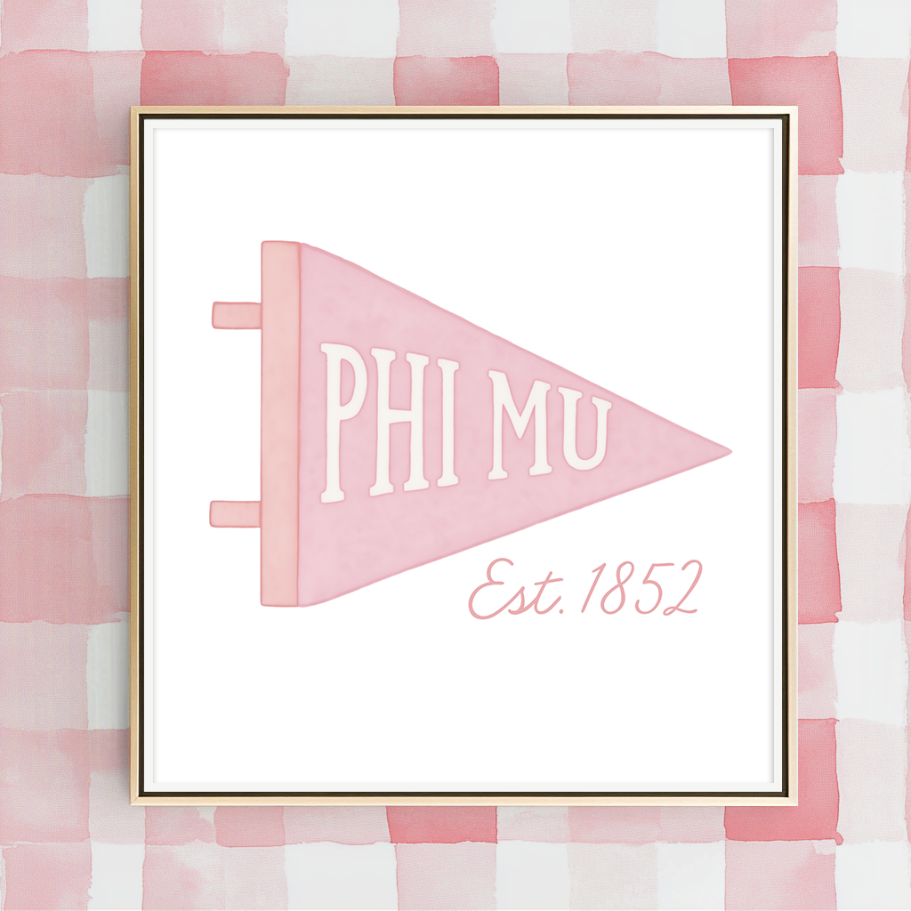 Phi Mu Flag - Art Print
