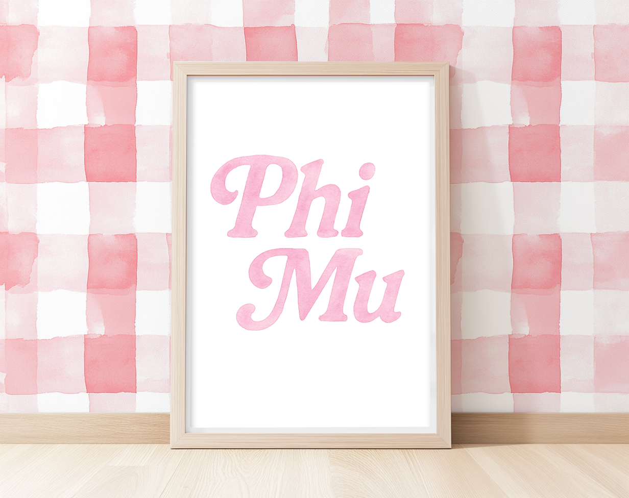 Groovy Phi Mu - Art Print