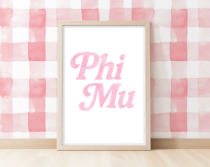 Groovy Phi Mu - Art Print
