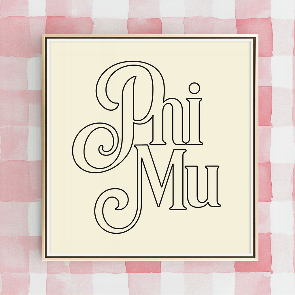 Retro Phi Mu - Art Print