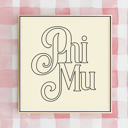 Retro Phi Mu - Art Print