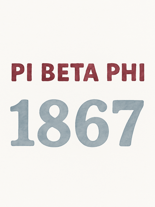 Pi Phi Founding Year - Art Print