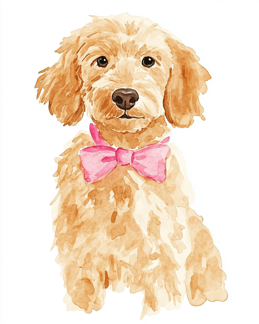 Pink Bow Doodle - Art Print