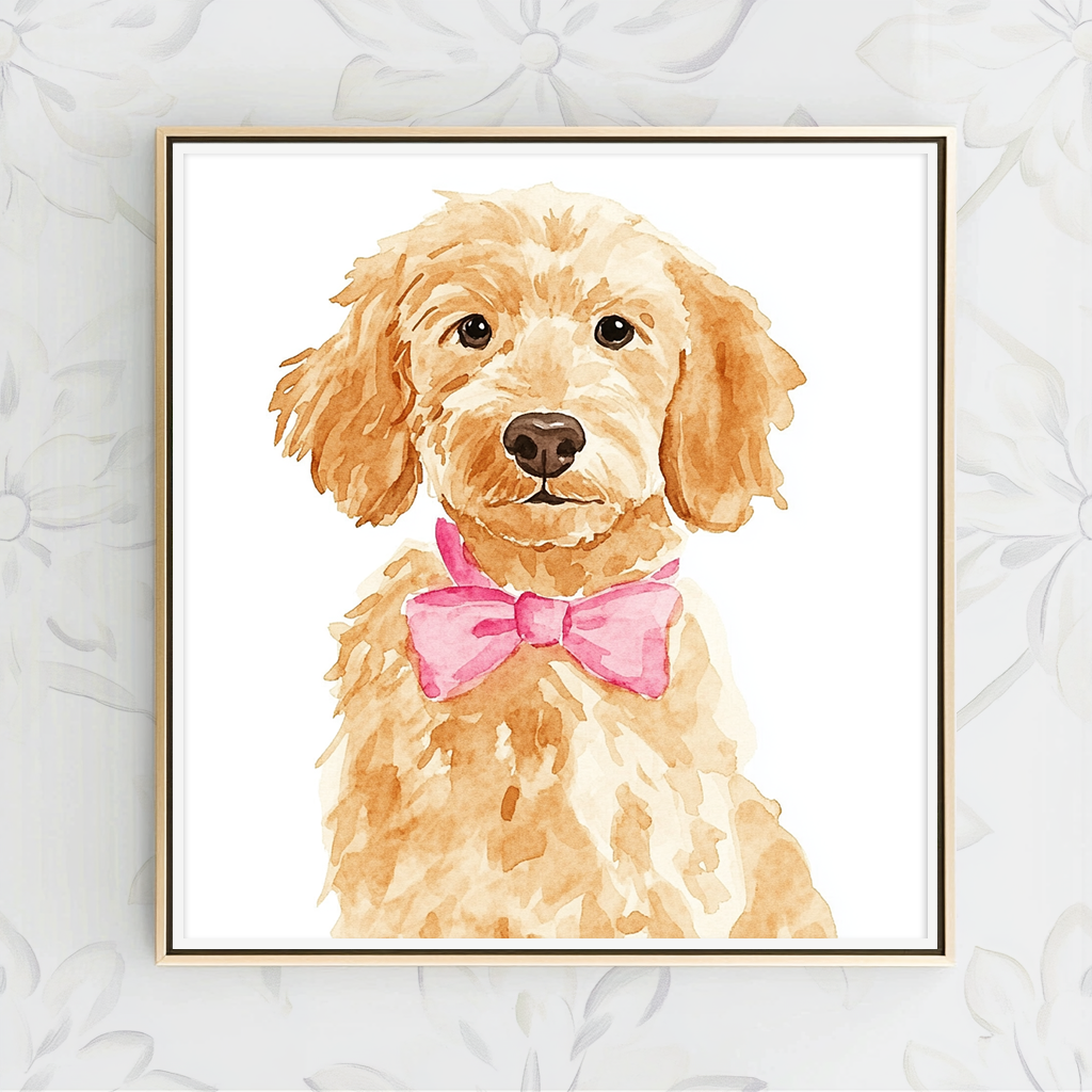 Pink Bow Doodle - Art Print