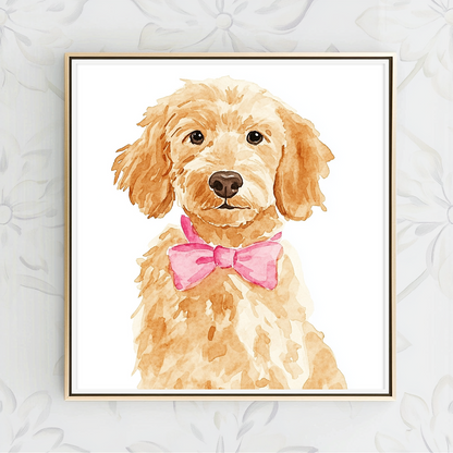 Pink Bow Doodle - Art Print