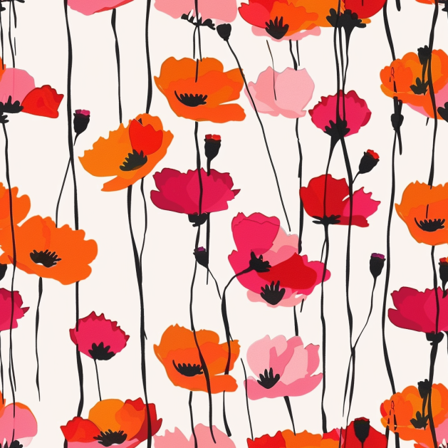 Piper's Poppy Parade Wallpaper