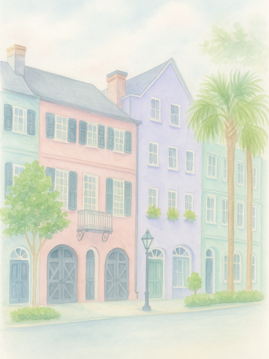 Rainbow Row - Art Print