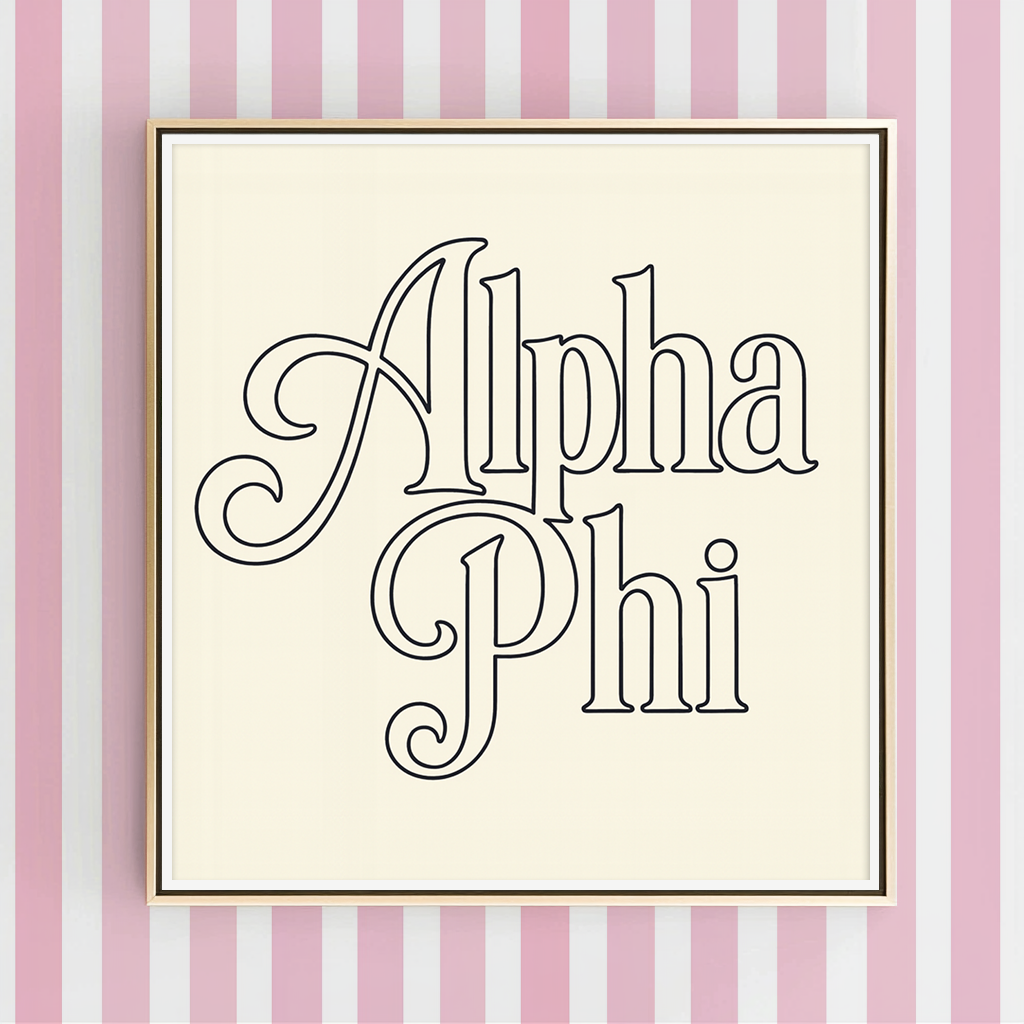 Retro Alpha Phi - Art Print