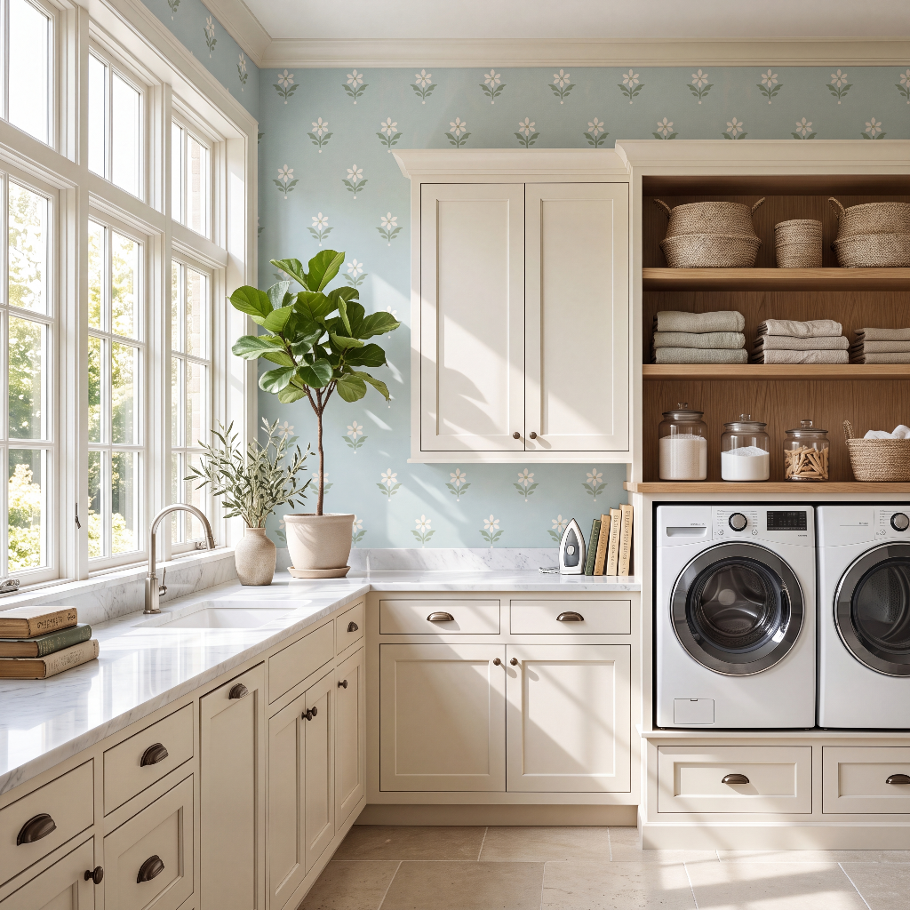 Mint To Be Sage Block Print Wallpaper