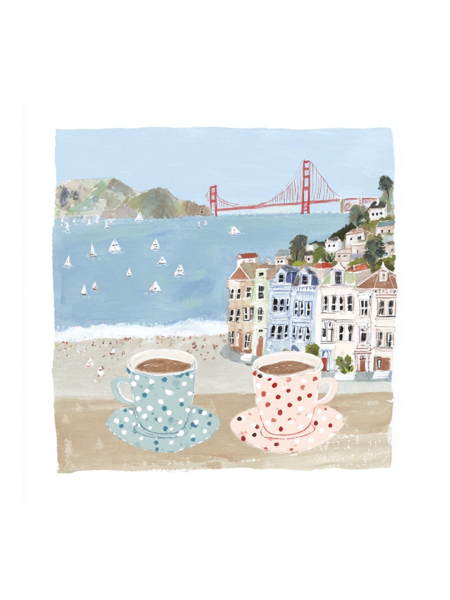 San Fran Lattes -  Art Print