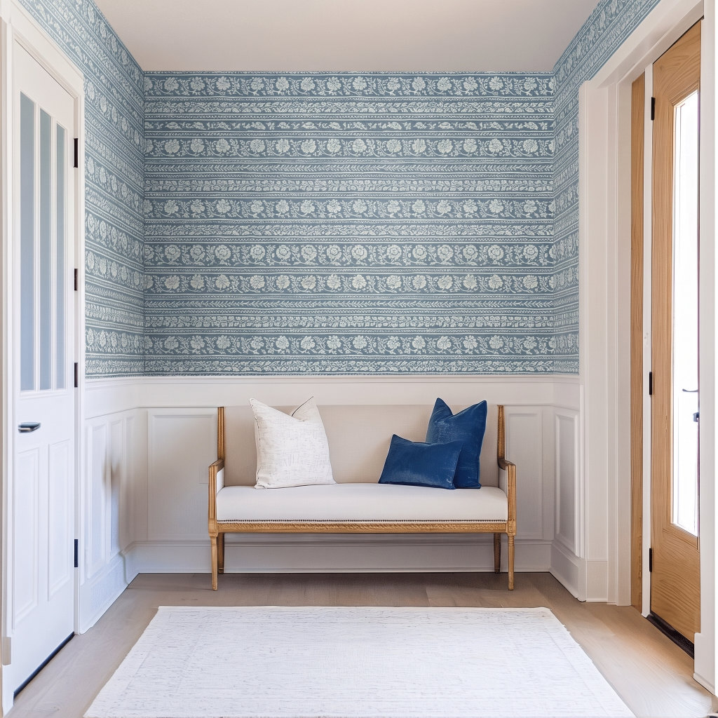 Seaside Whisper Faux Grasscloth Wallpaper