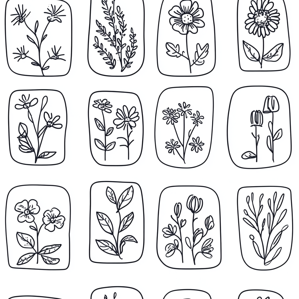Sketchbook Blooms Wallpaper