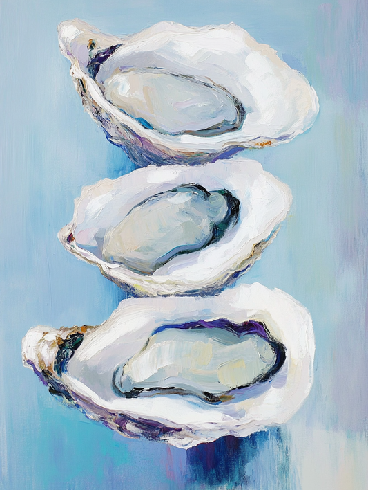 Stacked Oysters - Art Print