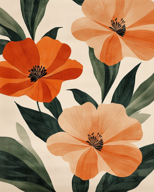 Sunset Flowers - Art Print