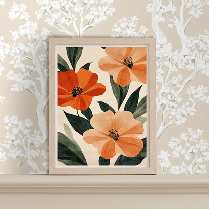 Sunset Flowers - Art Print
