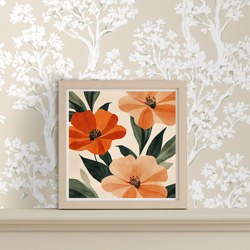 Sunset Flowers - Art Print