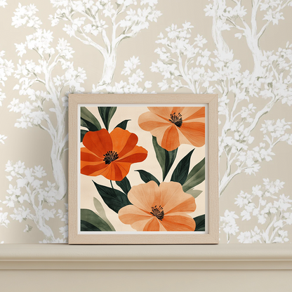 Sunset Flowers - Art Print