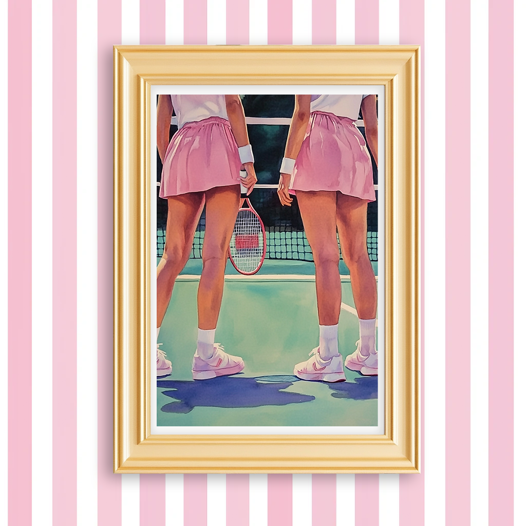 Tennis Date - Art Print