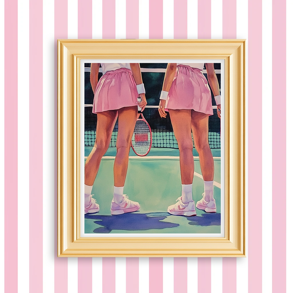Tennis Date - Art Print