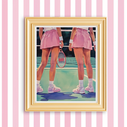 Tennis Date - Art Print