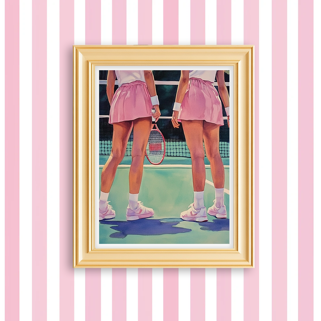 Tennis Date - Art Print