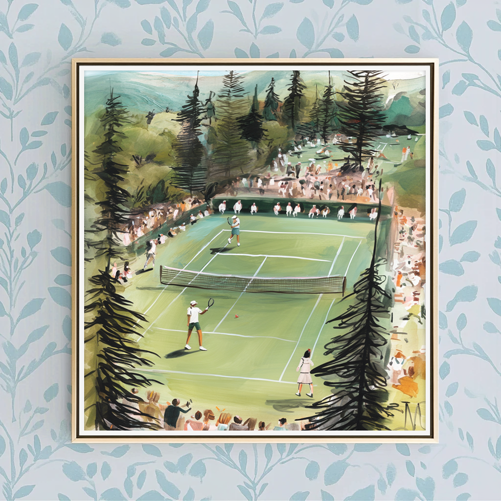 Tennis In The Fall - Art Print
