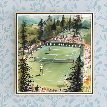 Tennis In The Fall - Art Print