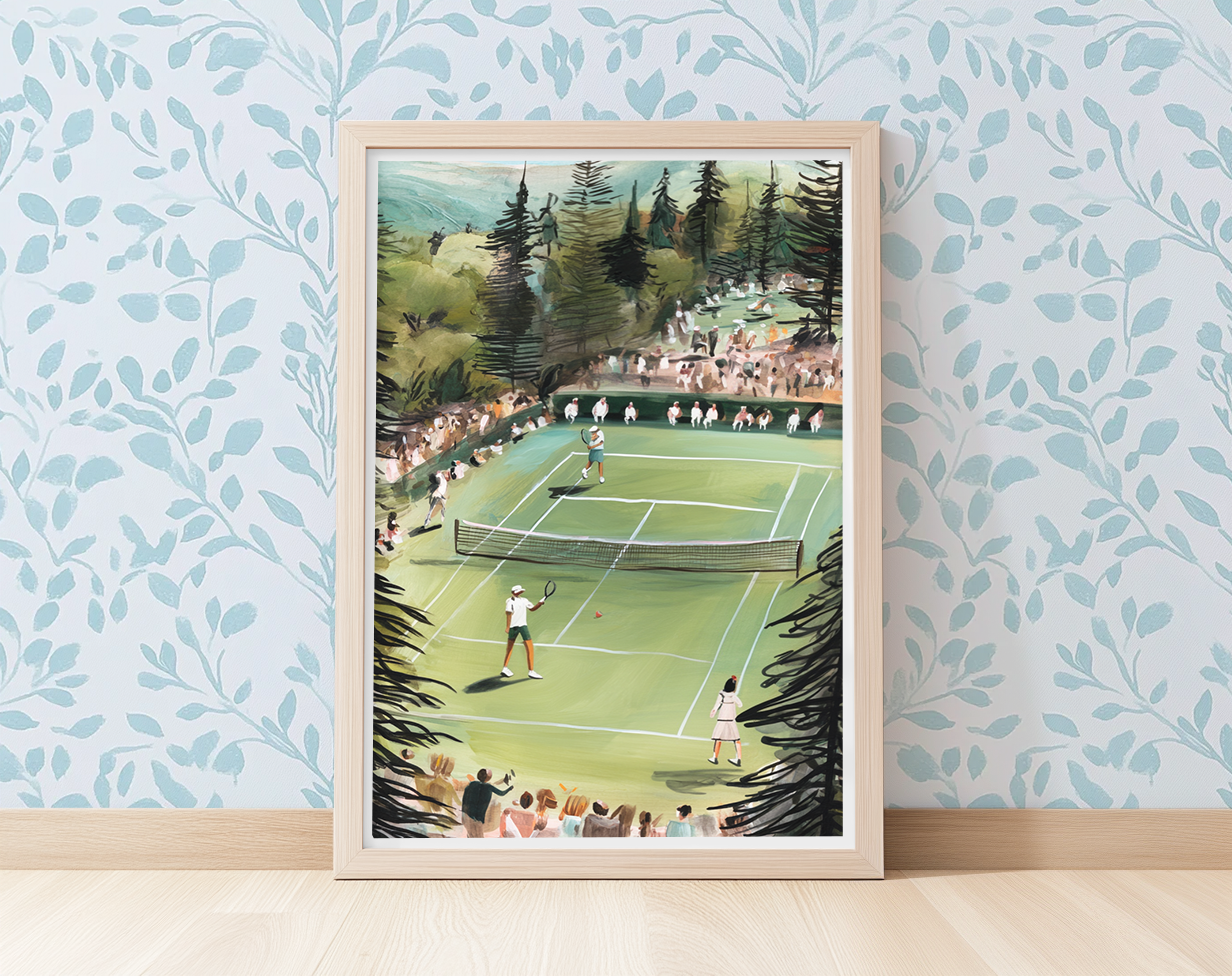 Tennis In The Fall - Art Print