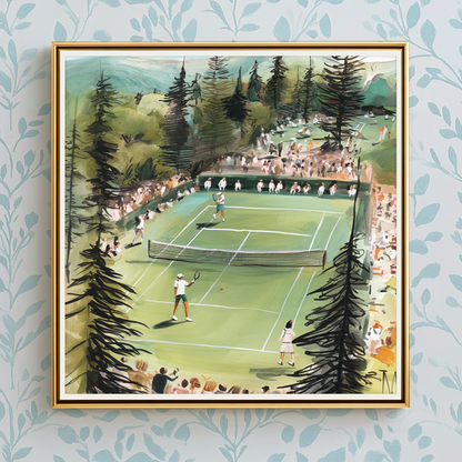 Tennis In The Fall - Art Print