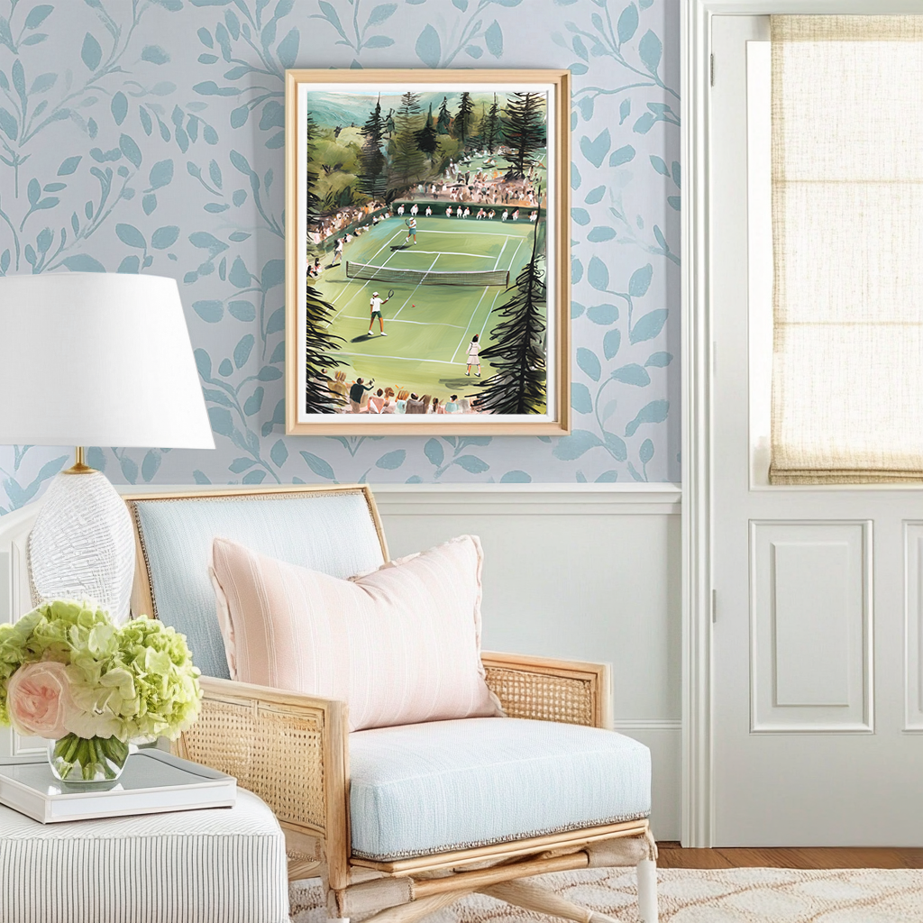 Tennis In The Fall - Art Print