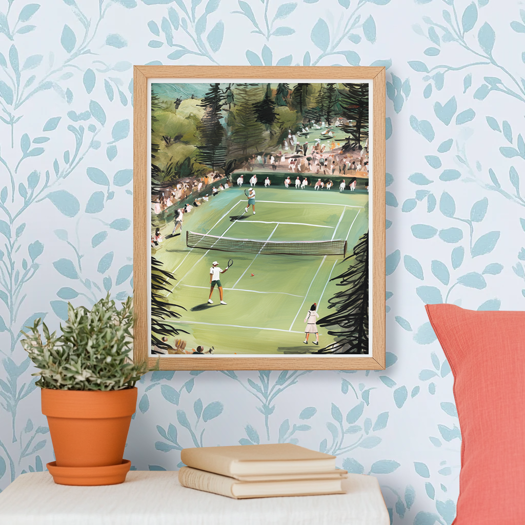Tennis In The Fall - Art Print