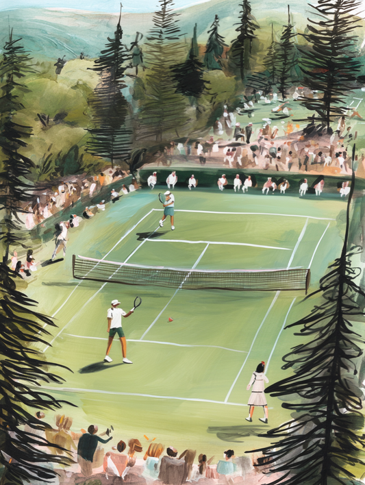 Tennis In The Fall - Art Print