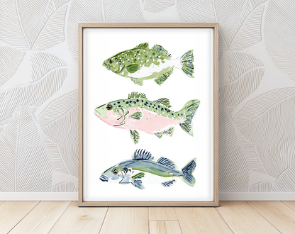 Three Little Fish - Art Print