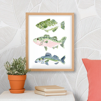 Three Little Fish - Art Print