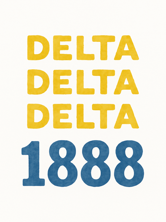 Tri Delta Founding Year - Art Print