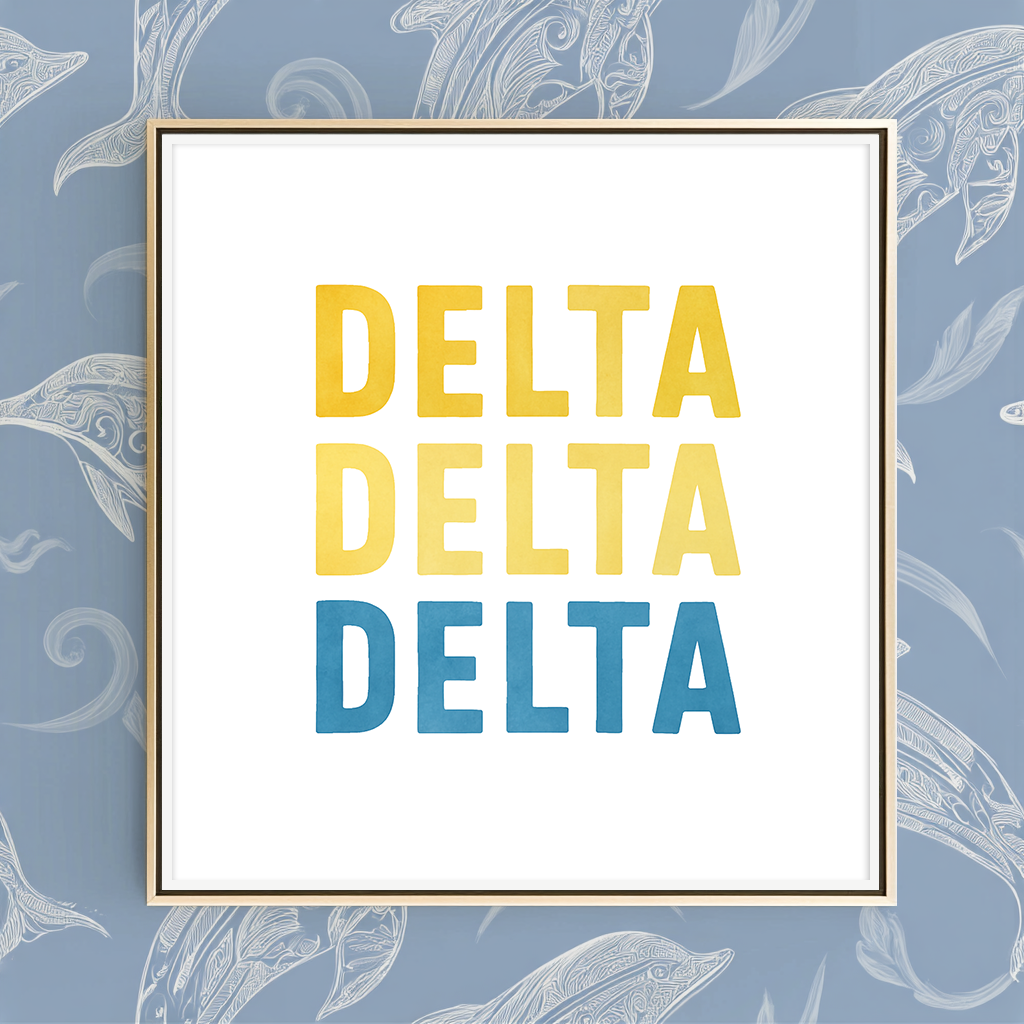 Delta Delta Delta Monochromatic - Art Print