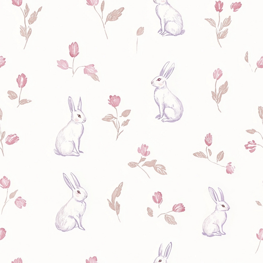 Tulips & Tails Wallpaper