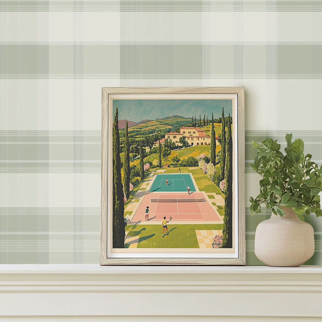 Vineyard Tennis - Art Print