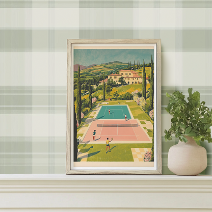 Vineyard Tennis - Art Print