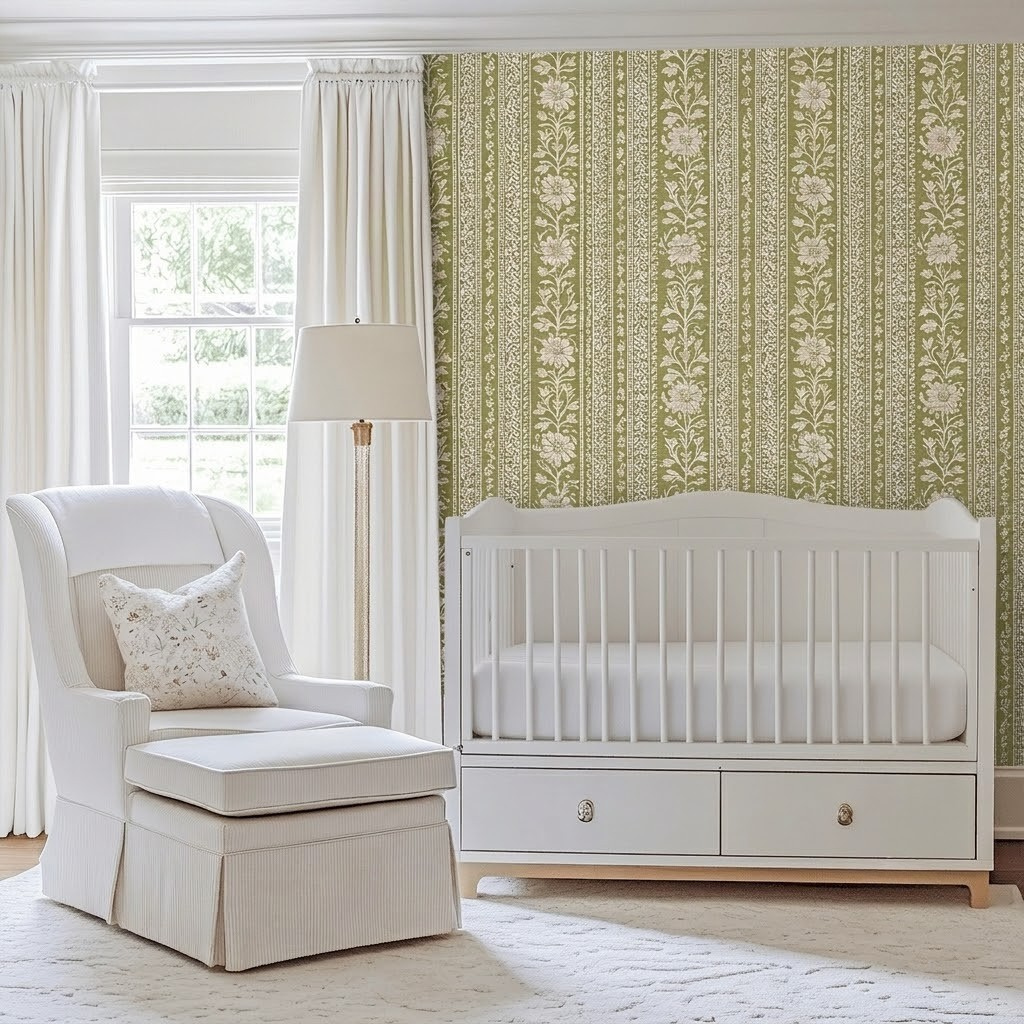 Wild Fern Faux Grasscloth Wallpaper