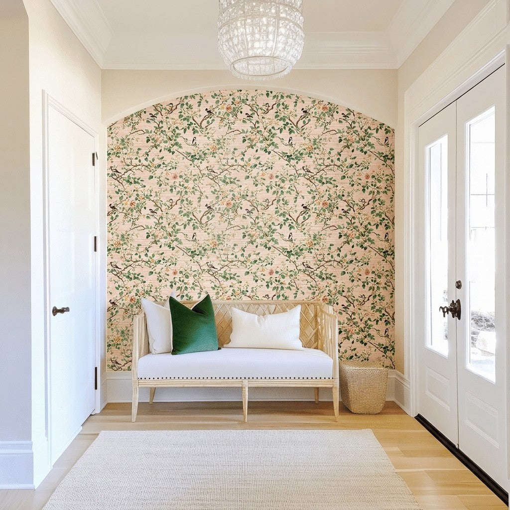 Windy Whispers Faux Grasscloth Wallpaper
